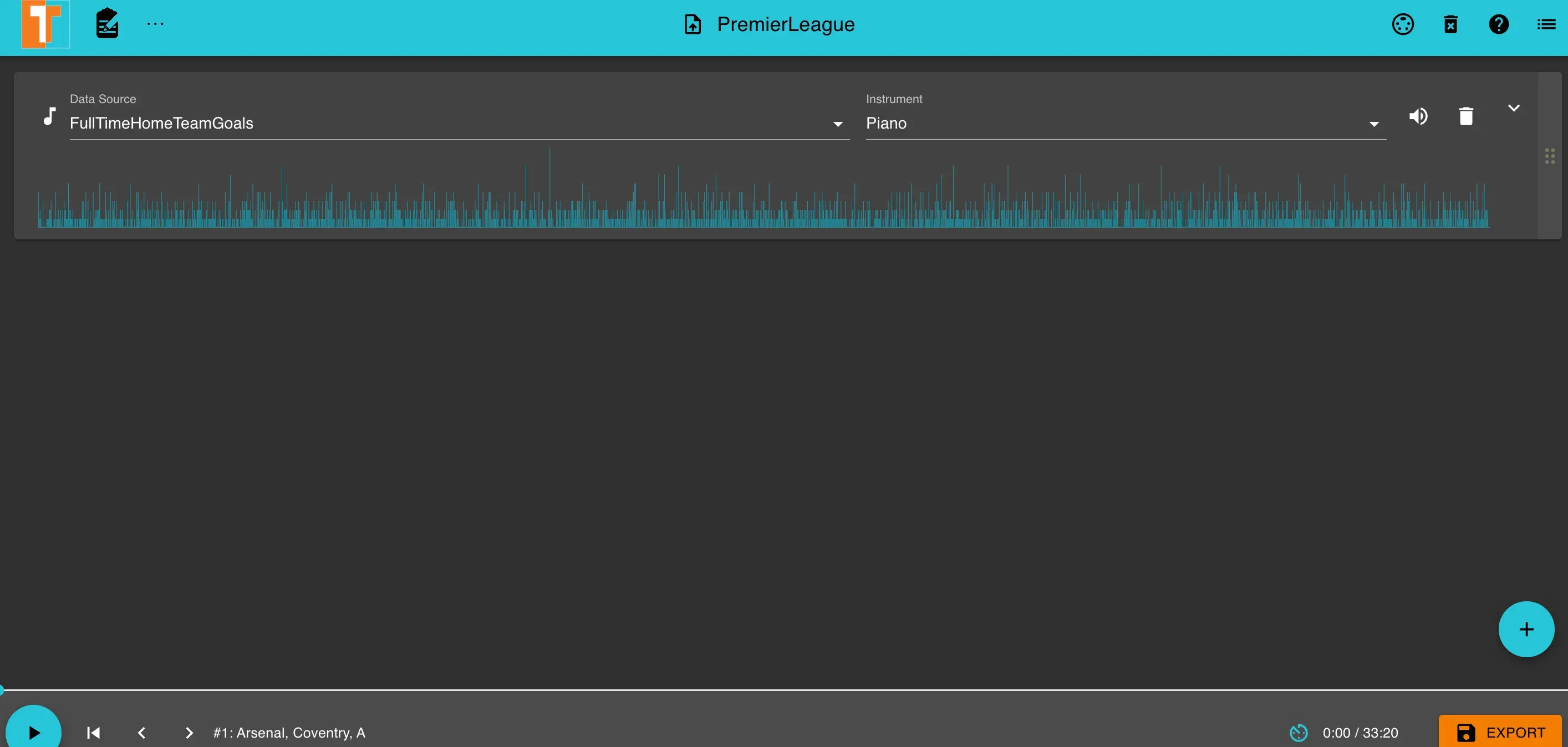 two-tone tool online to make sonification