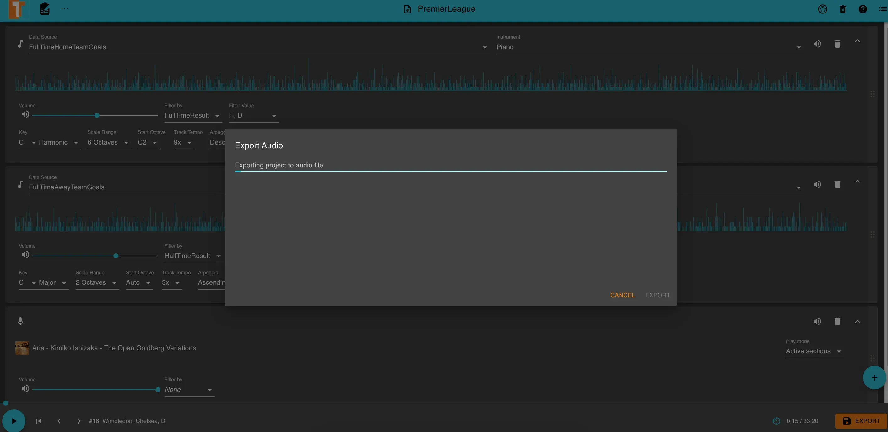 two-tone tool online to make sonification